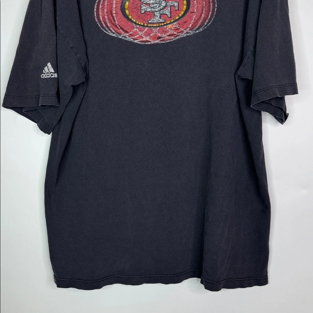 Vintage Adidas San Francisco 49s Black Tshirt Size Large